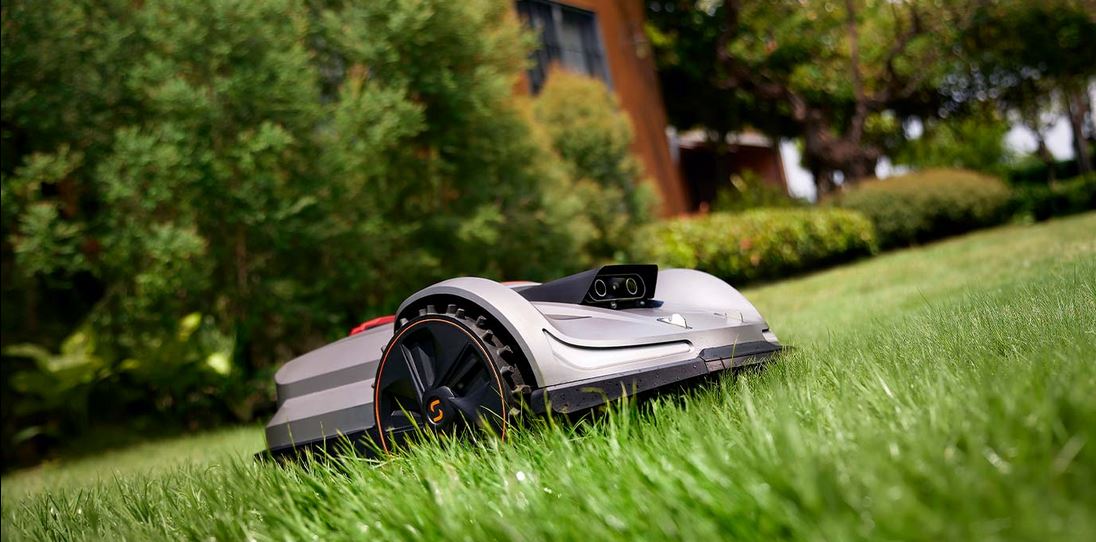AI Vision Robot Mowing the Lawn